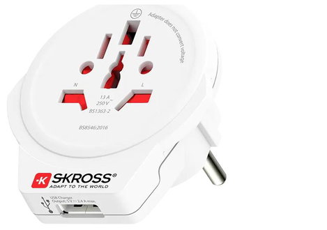 Skross 1.302539 Úti adapter Pro World & USB 3. kép