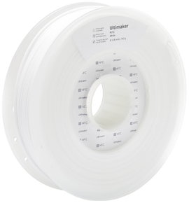 UltiMaker 227293 Ultimaker 3D nyomtatószál PETG vegyileg ellenálló, hőálló 2.85 mm 750 g Fehér 1 db