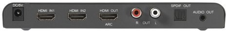 SpeaKa Professional SP-HDA-300 2+1 port HDMI switch ARC (Audio Return Channel) 3480 x 2160 pixel 4. kép