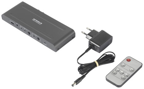 SpeaKa Professional SP-HDA-300 2+1 port HDMI switch ARC (Audio Return Channel) 3480 x 2160 pixel 5. kép