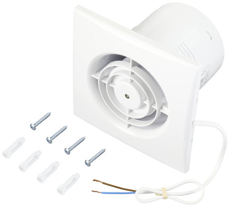 Fali- és mennyezeti ventilátor 230 V/AC 130 m³/óra Ø 100 mm, Sygonix SY-5233254 5. kép