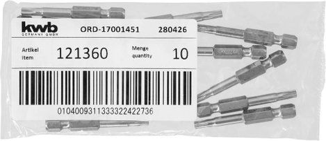kwb 121360 Hatlap bit T 20 Acél 1 db 2. kép