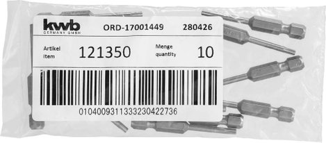 kwb 121350 Hatlap bit T 10 Acél 1 db 2. kép