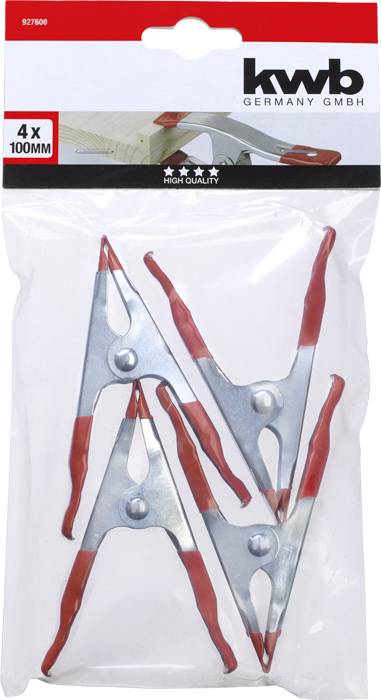 Ragasztófogó, acéllemez, 4 részes, 100 x 35 mm kwb 927600 2. kép