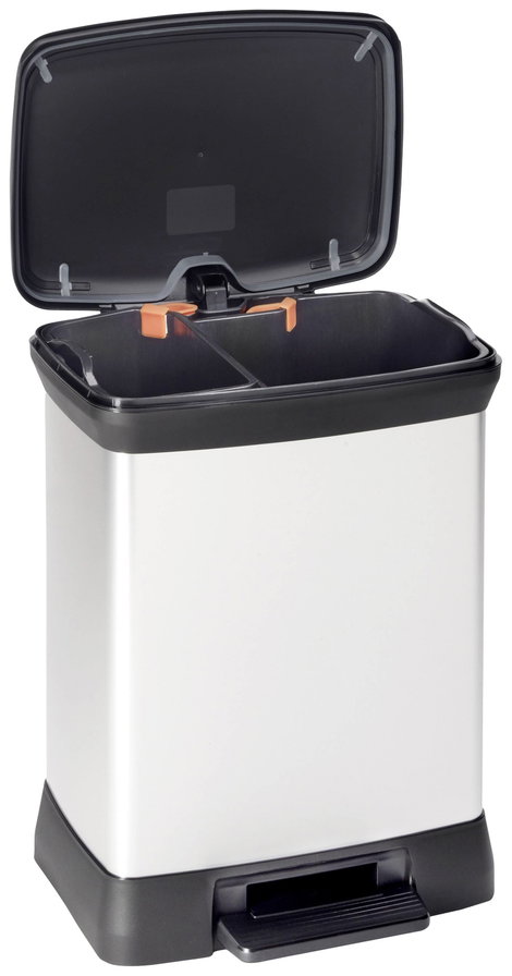 Curver DECO Bin 240638 Szemeteskuka 30 l (Sz x Ma x Mé) 390 x 510 x 290 mm Ezüst, Fekete 1 db 2. kép