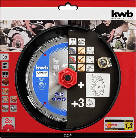 kwb 584795 Körfűrészlap készlet 165 x 16 mm 1 db 2. kép