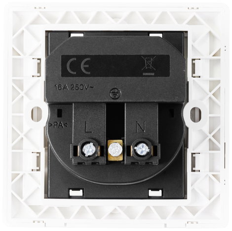 Sygonix SY-5238674 Süllyeszthető dugalj Power Delivery, Gyermekvédelem, USB-C®-vel Fehér 3. kép