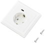 Sygonix SY-5238674 Süllyeszthető dugalj Power Delivery, Gyermekvédelem, USB-C®-vel Fehér 5. bélyegkép