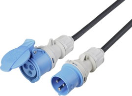 Sygonix SY-5244052 Áram Hosszabbítókábel 16 A Fekete 10 m H07RN-F 3G 2,5 mm² időjárásálló, Kültérre 