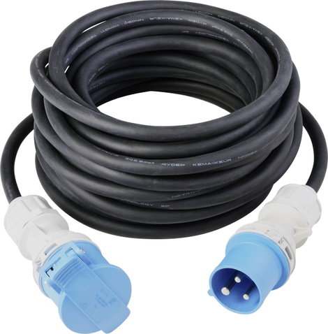 Sygonix SY-5244052 Áram Hosszabbítókábel 16 A Fekete 10 m H07RN-F 3G 2,5 mm² időjárásálló, Kültérre  2. kép