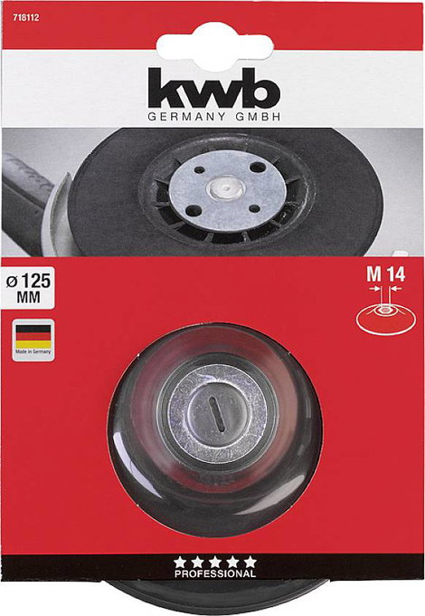 Sarokcsiszoló alátét, Ø 125 mm kwb 718112 Ø 125 mm 2. kép