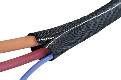 HellermannTyton 170-01109 Twist-In-FR 50-PET-BK Fonat védőtömlő Fekete Poliészter 38 - 50 mm 15 m 2. kép