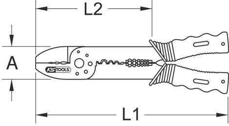 KS Tools 115.1231 1151231 Krimpelőfogó 0.75 - 6 mm² 5. kép