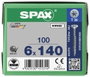 SPAX SPAX Seko-T-Tg 191010601405 Facsavar 6 mm 140 mm Torx, E TORX Acél Galvanikusan cinkezett 100 d 4. bélyegkép
