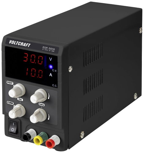 VOLTCRAFT ESP-3010 Labortápegység, szabályozható 0 - 30 V/DC 0 - 10 A 300 W Dugaszcsatlakozó, 4 mm V