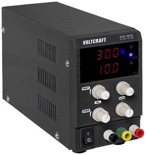 VOLTCRAFT ESP-3010 Labortápegység, szabályozható 0 - 30 V/DC 0 - 10 A 300 W Dugaszcsatlakozó, 4 mm V 2. kép