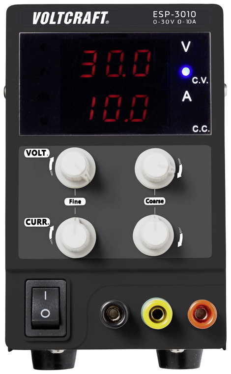 VOLTCRAFT ESP-3010 Labortápegység, szabályozható 0 - 30 V/DC 0 - 10 A 300 W Dugaszcsatlakozó, 4 mm V 3. kép