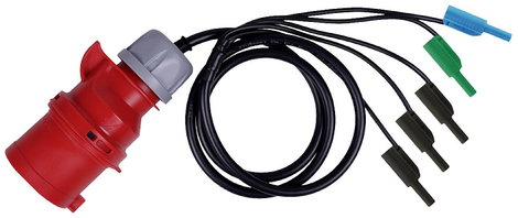 Metrel A 1642 Mérőadapter CEE alj, 32 A, 5 pólusú - Banándugó, 4 mm