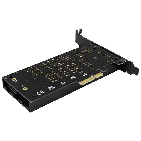 AXAGON PCEM2-DC 2 port M.2 kontroller PCIe x4 Alkalmas: M.2 PCIe NVMe SSD, M.2 SATA SSD Aktív hűtés, 5. kép
