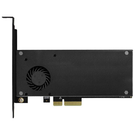 AXAGON PCEM2-DC 2 port M.2 kontroller PCIe x4 Alkalmas: M.2 PCIe NVMe SSD, M.2 SATA SSD Aktív hűtés, 6. kép