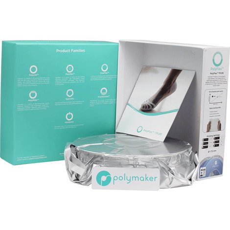 Polymaker PD01005 PolyFlex TPU-95A 3D nyomtatószál TPU rugalmas 1.75 mm 750 g Kék 1 db 4. kép