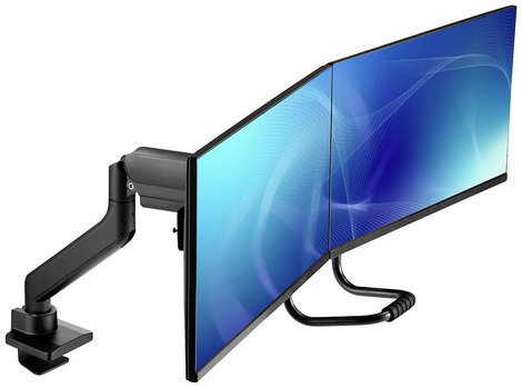 Neomounts DS75-450BL2 2 részes Monitor asztali tartó 43,2 cm (17) - 81,3 cm (32) Fekete, Fekete/kék 14. kép