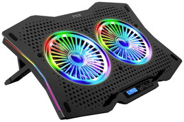 INCA INC-606TGS Notebook állvány hűtő funkcióval USB hub funkció, Állítható magasság