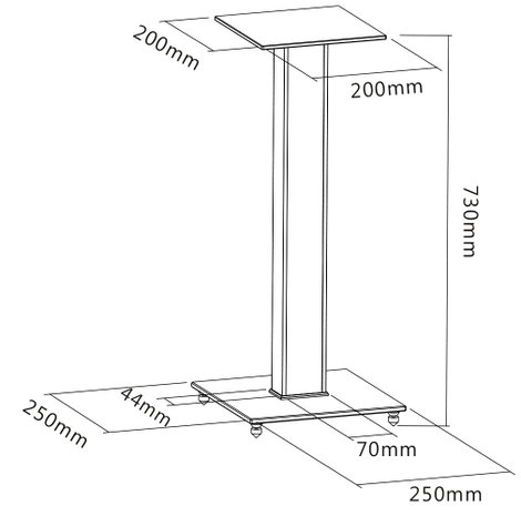 My Wall HS22L Hangfalállvány Fekete 2 db 7. kép