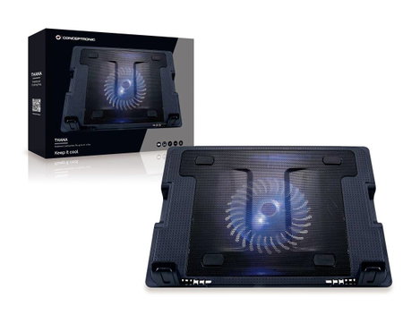 Conceptronic CNBCOOLSTAND1F Notebook állvány hűtő funkcióval Állítható magasság 2. kép