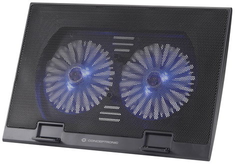 Conceptronic THANA02B Notebook állvány hűtő funkcióval Állítható magasság