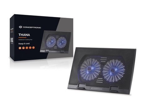 Conceptronic THANA02B Notebook állvány hűtő funkcióval Állítható magasság 2. kép