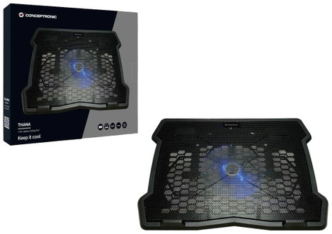 Conceptronic THANA05B Notebook állvány hűtő funkcióval Állítható magasság 2. kép
