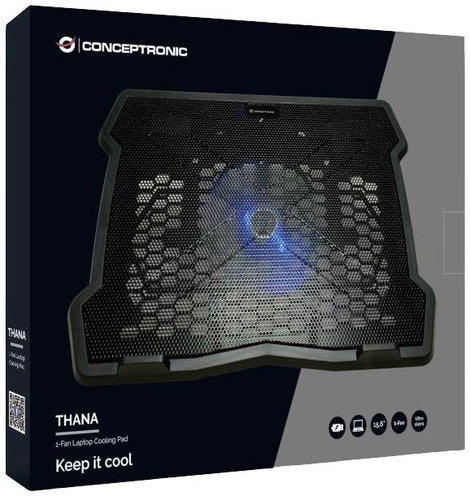 Conceptronic THANA05B Notebook állvány hűtő funkcióval Állítható magasság 5. kép