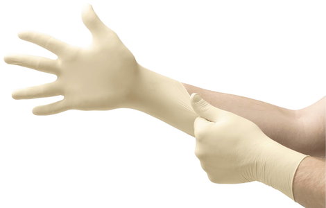 Ansell MICROFLEX® 63864100 100 db Natúr latex Eldobható kesztyű Méret (kesztyű): 10 EN 421:2010, EN