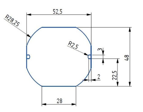 scaleo systems VV-210130-0-C Üreges falú elektronikai doboz (H x Sz x Ma) 48 x 52.5 x 25 mm 1 db 3. kép