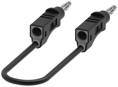 Electro PJP 2110-CD1-25N Mérővezeték [Banándugó - Banándugó] 25 cm Fekete 1 db 3. kép