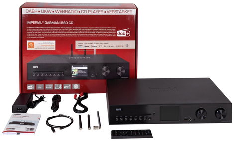 Imperial DABMAN i560 CD Sztereo vevő 2x30 W Fekete CD lejátszó, DAB+, Bluetooth®, USB, WLAN 4. kép