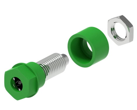 Electro PJP 3230-C-CD1-V Labor csatlakozóaljzat Tű átmérő: 4 mm Zöld 1 db