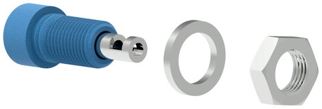Electro PJP 224-M5-C-CD1-BL Labor csatlakozóaljzat Tű átmérő: 2 mm Kék 1 db 2. kép