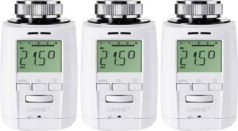 Radiátor termosztát készlet 8 - 28 °C, 3 db, Eurotronic 700083 Comet Plus