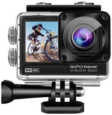 GoXtreme GoXtreme Vision Duo 4K Akciókamera 4K, Kettős kijelző, Fröccsenő víz ellen védett, Porvédet