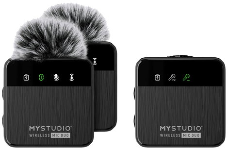 Easypix MyStudio® Wireless Mic Duo Rátűzhető Stúdió mikrofon Átviteli mód:Vezetékes, Rádiójel vezérl 19. kép