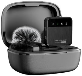Easypix MyStudio® Wireless Mic Duo Rátűzhető Stúdió mikrofon Átviteli mód:Vezetékes, Rádiójel vezérl