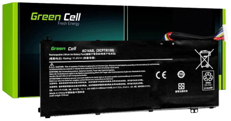 Green Cell Notebook akku AC14A8L 11.4 V 3800 mAh Acer 9. kép