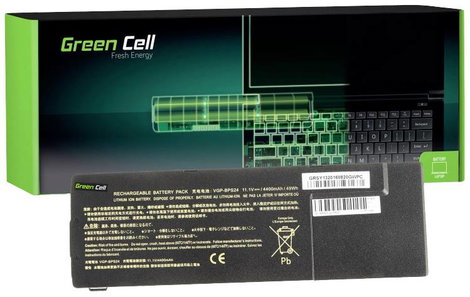 Green Cell Notebook akku VGP-BPL24 11.1 V 4200 mAh Sony 5. kép