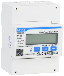 Chint G DTSU666-CT 3×230/400V 1.5(6)A RS485MID Háromfázisú fogyasztásmérő digitális MID konform: Ige