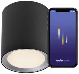 Nordlux 2110850103 Landon Long Smart LED-es mennyezeti lámpa LED LED 8 W Fekete