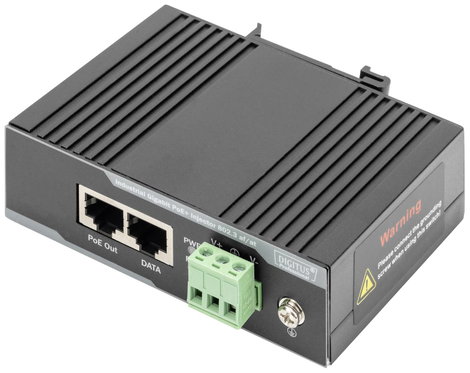 Digitus DN-651112 PoE injektor 10 / 100 / 1000 MBit/s IEEE 802.3af (12.95 W), IEEE 802.3at (25.5 W) 9. kép