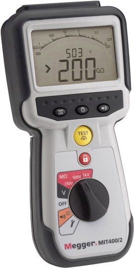 Megger MIT400/2 Szigetelésmérő műszer 250 V, 500 V, 1000 V 200 GΩ