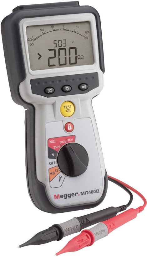 Megger MIT400/2 Szigetelésmérő műszer 250 V, 500 V, 1000 V 200 GΩ 2. kép